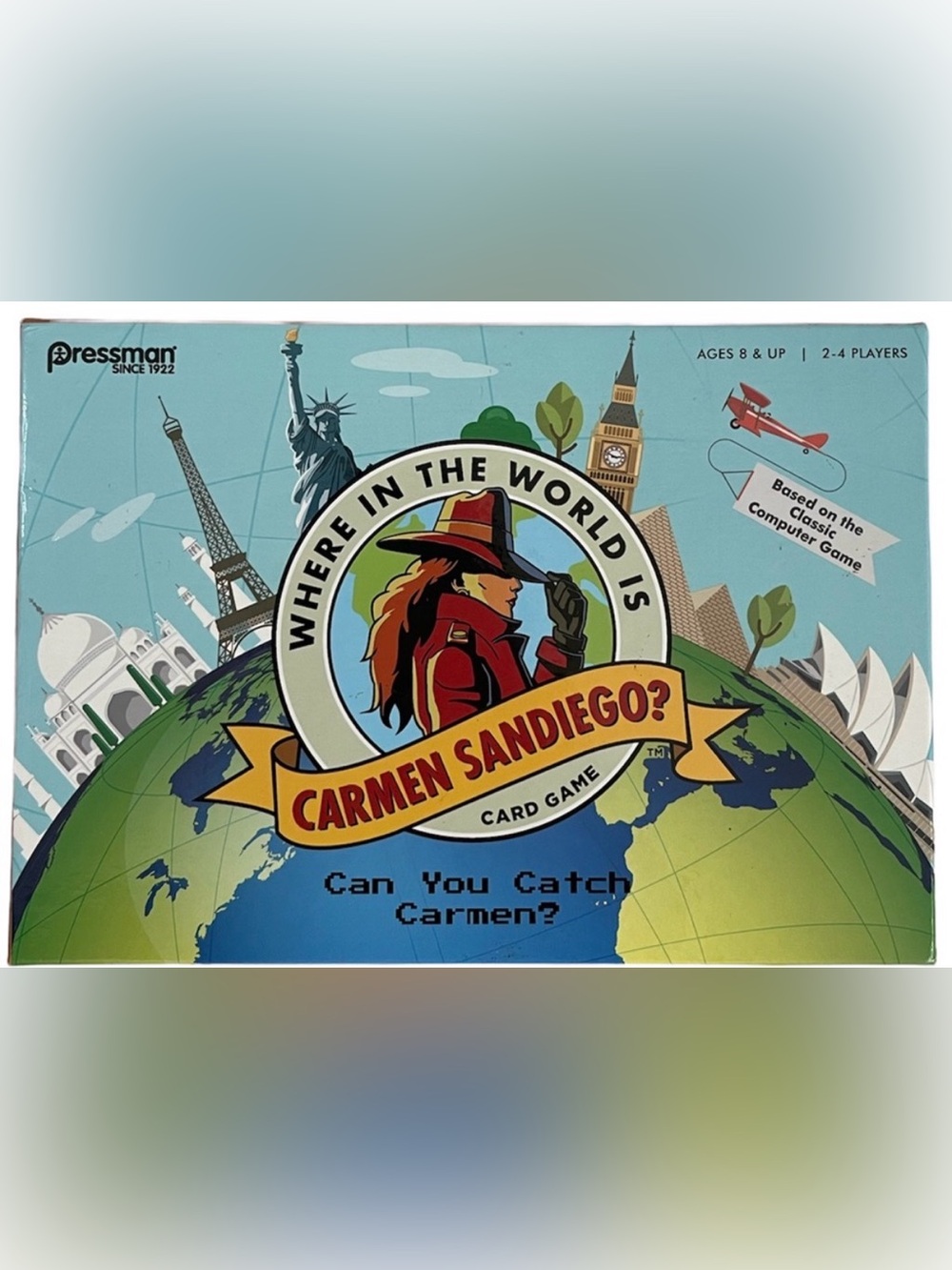 Where in the World Is Carmen Sandiego Card Board  Game Pressman Family Party NEW